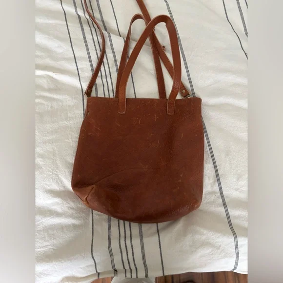 Portland Leather Brown Tote Bag - Picture 2 of 5
